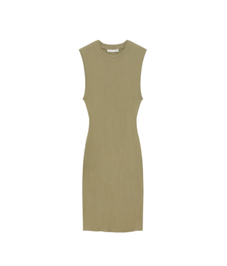 Beige Sleeveless Dress